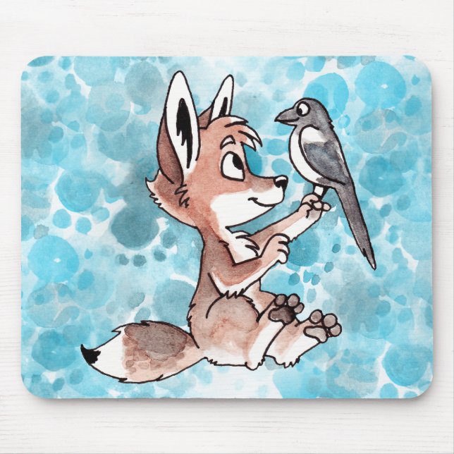 Coyote and Magpie Mousepad (Front)