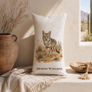 Coyote Casita Western Room Accent Lumbar Pillow