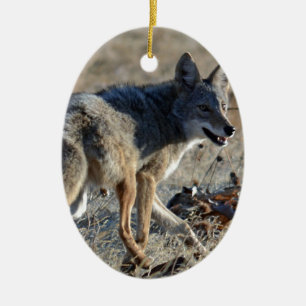 Coyote Ceramic Ornament