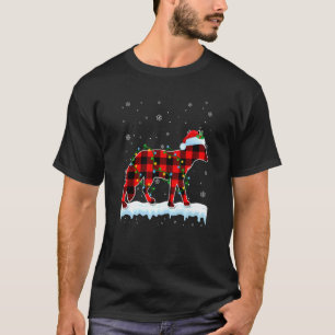 Coyote Christmas Santa Hat Cute Animals Xmas Light T-Shirt