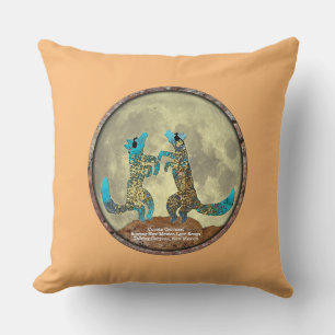 Coyote Crooners Singing New Mexico Love Songs Thro Throw Pillow