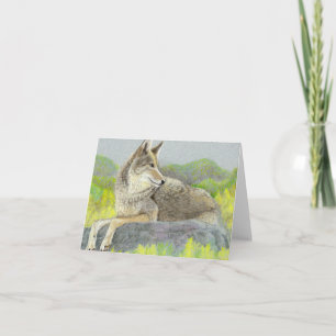 Coyote Folded Thank You Card