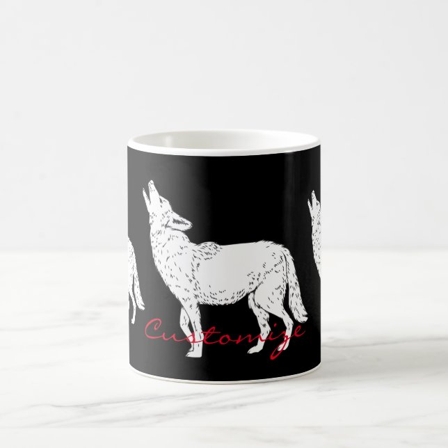Coyote Howling Thunder_Cove Coffee Mug (Center)