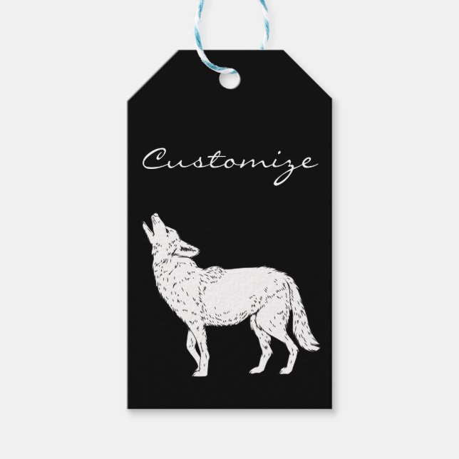 Coyote Howling Thunder_Cove Gift Tags (Front)