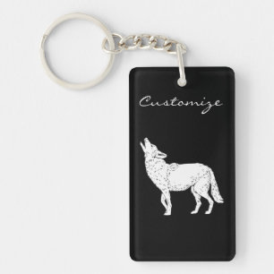 Coyote Howling Thunder_Cove Keychain