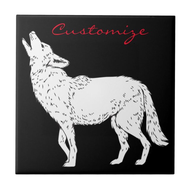 Coyote Howling Thunder_Cove Tile (Front)