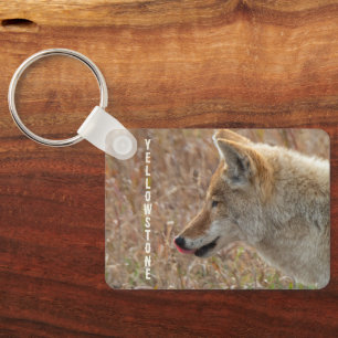 Coyote Lamar Valley Yellowstone National Park Keychain