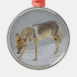 Coyote Metal Ornament