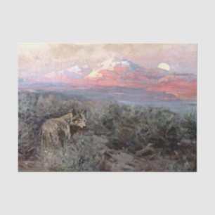 “Coyote Moonrise” by Frank Tenney Johnson Tissue Paper
