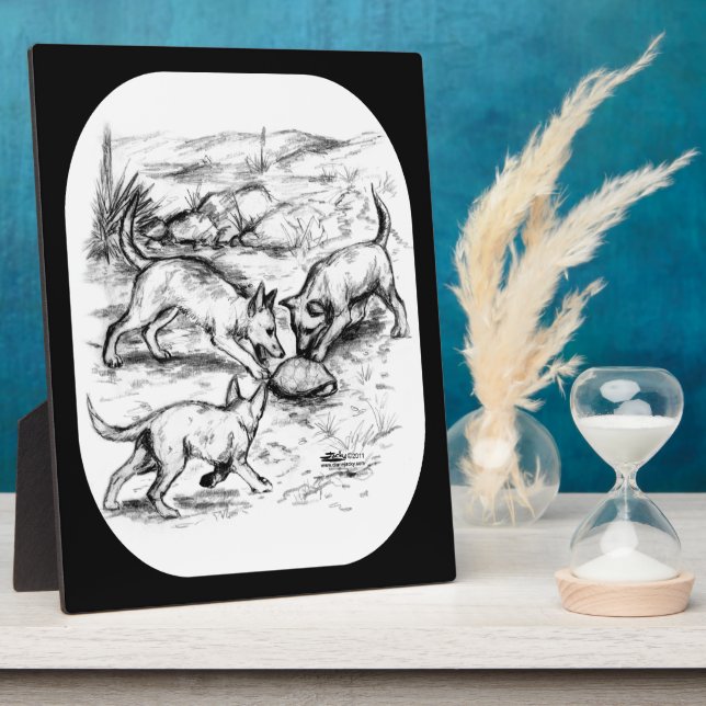 Coyote Pups Plaque (Side)