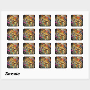 Coyote [Square Seal] Square Sticker