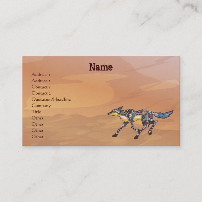 Coyote the Trickster Business Cards (Front)