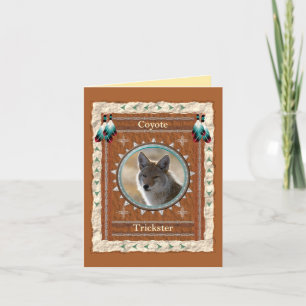 Coyote -Trickster- Custom Greeting Card