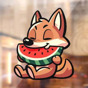 Coyote Watermelon Window Cling