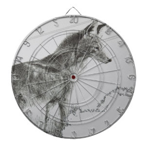 Coyote Wolf Dog Dartboard