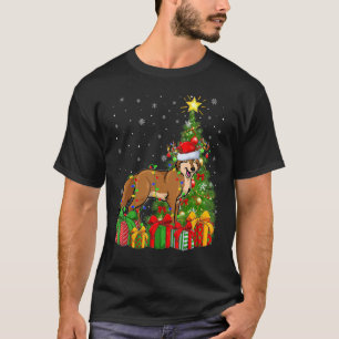 Coyote Xmas Holiday Santa Coyote Christmas Tree T-Shirt