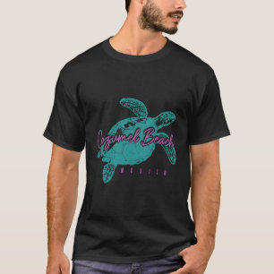 Cozumel Beach Mexico Sea Turtle Surfer Scuba Divin T-Shirt