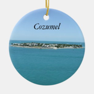 Cozumel Blue Water Tropical Ornamement Ceramic Ornament