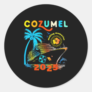Cozumel Cruise 2025 Cruising Mexico Cozumel Family Classic Round Sticker