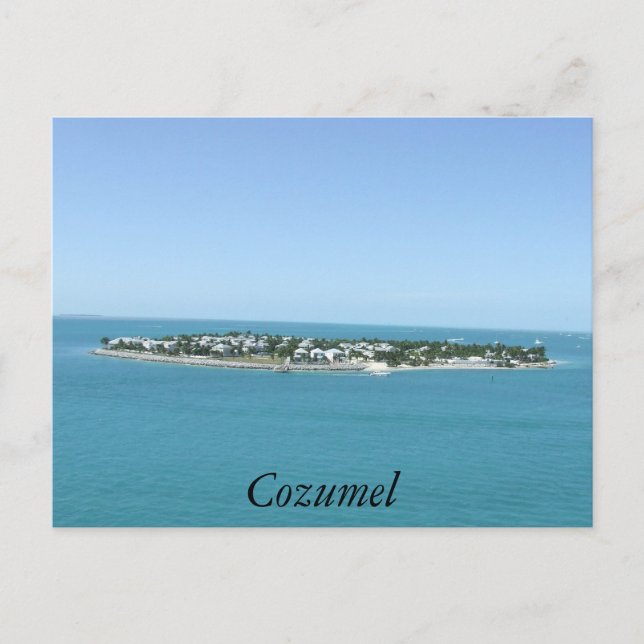 Cozumel Island Blue Water Carte postale Tropicale (Devant)