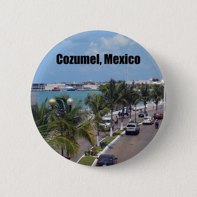 Cozumel, Mexico 2 Inch Round Button (Front)