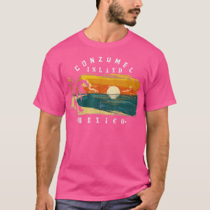 Cozumel Mexico Beaches Retro Cool Distressed  2  T-Shirt