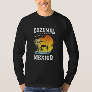 Cozumel Mexico Beaches Retro Cool Distressed Graph T-Shirt
