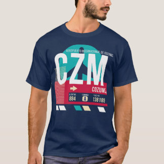 Cozumel Mexico CZM Airport Code Baggage Tag E T-Shirt
