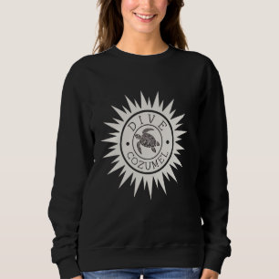 Cozumel Mexico Sea Turtle Sun Scuba Diving Surfer Sweatshirt