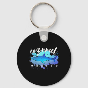 Cozumel Mexico Shark Scu Diver Spring Break Vacati Keychain