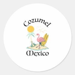 Cozumel Mexico Souvenir Vacation Travel Men Women  Classic Round Sticker