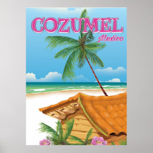 Cozumel Mexico Vintage affiche de voyage imprimé