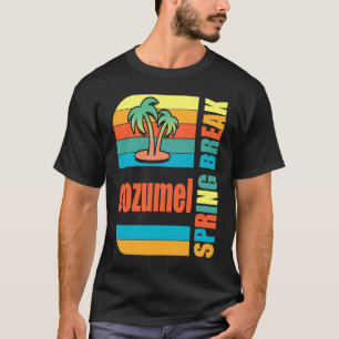Cozumel Spring Break High School Retro Beach Graph T-Shirt