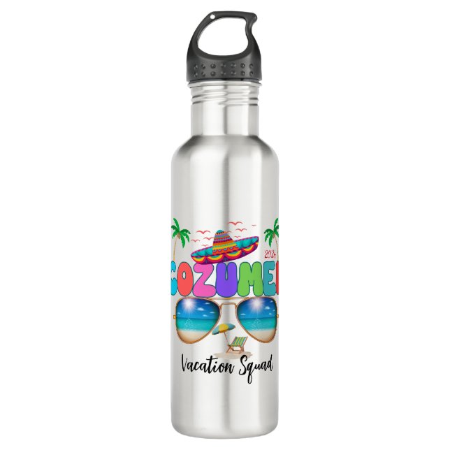 Cozumel Vacation Squad Sun, Sand, and Memories Mex 710 Ml Water Bottle (Front)