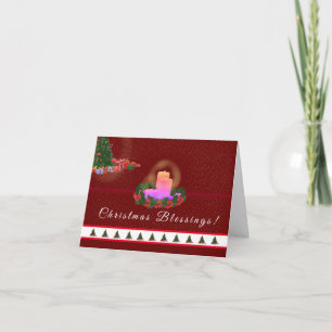 Cozy Advent Candles Christmas Card