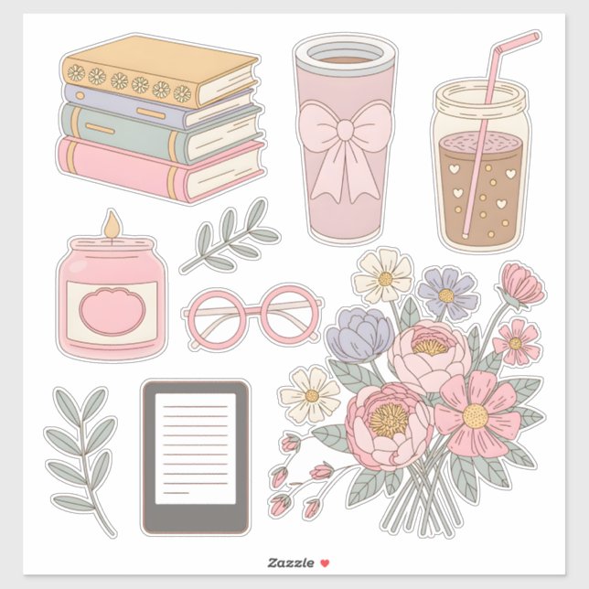 Cozy Aesthetic Sticker Pack Digital Planner Clipar (Sheet)