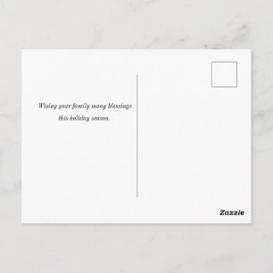 Cozy African American Family Holiday Postcard