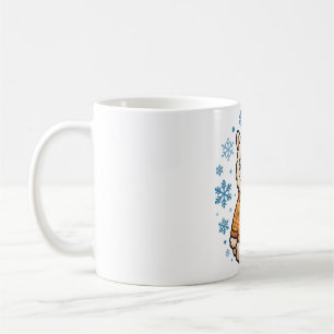 Cozy Alpaca Winter Sweater Art Coffee Mug