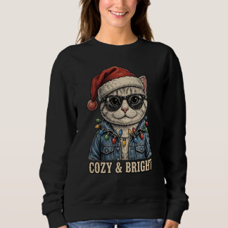 Cozy And Bright Christmas Cat Hoodie