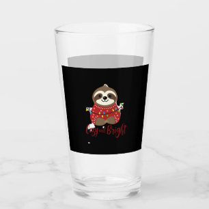 Cozy And Bright Sloth Christmas Lights (1) Glass