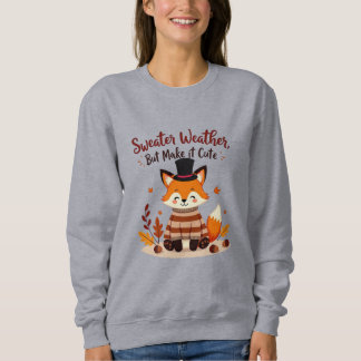 Cozy and Cute Fox in Fall Sweater