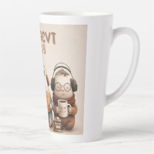 Cozy Animal Friends Reading and Relaxing Latte Mug