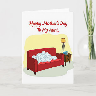 Cozy Aunts Day Sofa Scene Card