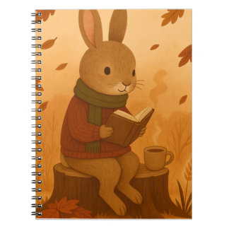 Cozy Autumn Bunny Notebook