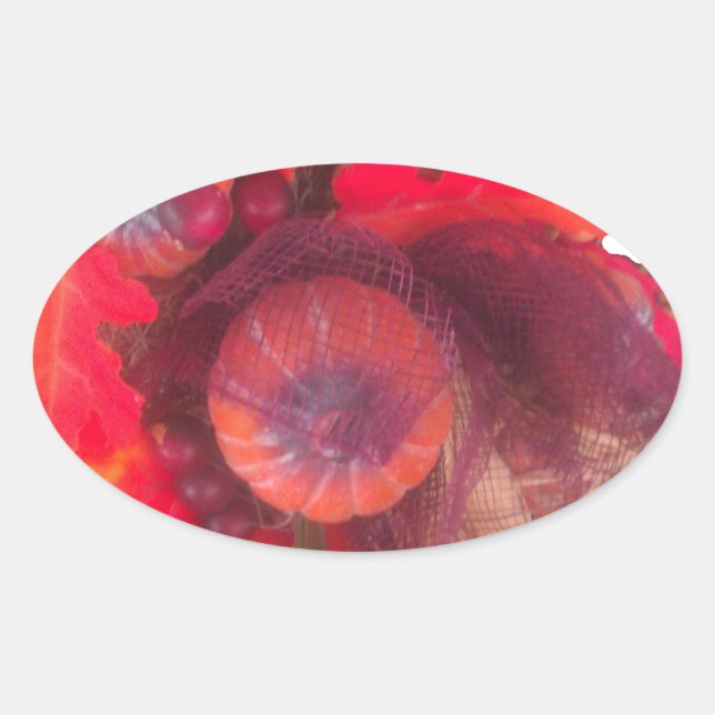 Cozy Autumn Charm - Fall Decor & Gifts Oval Sticker (Front)