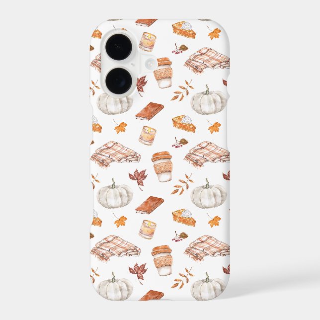 Cozy Autumn Essentials Watercolor Pattern Samsung Galaxy S21 Case (Back)