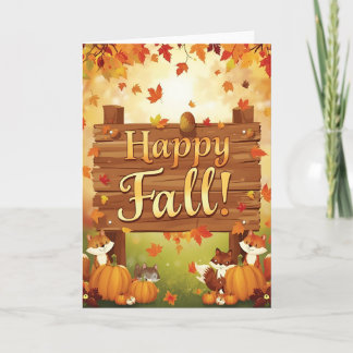 Cozy Autumn Fall Greeting Card 