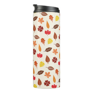 Cozy Autumn Fall Leaves Thermal Tumbler