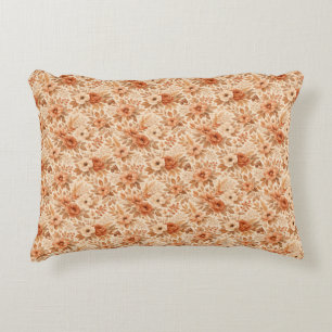 Cozy Autumn Floral Pattern Accent Pillow