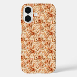 Cozy Autumn Floral Pattern iPhone 16 Case